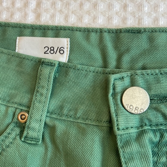 NEW! GAP 1969 Cut Off Cuffed Jean Shorts Size 28/6 Monaco Green - Picture 4 of 13